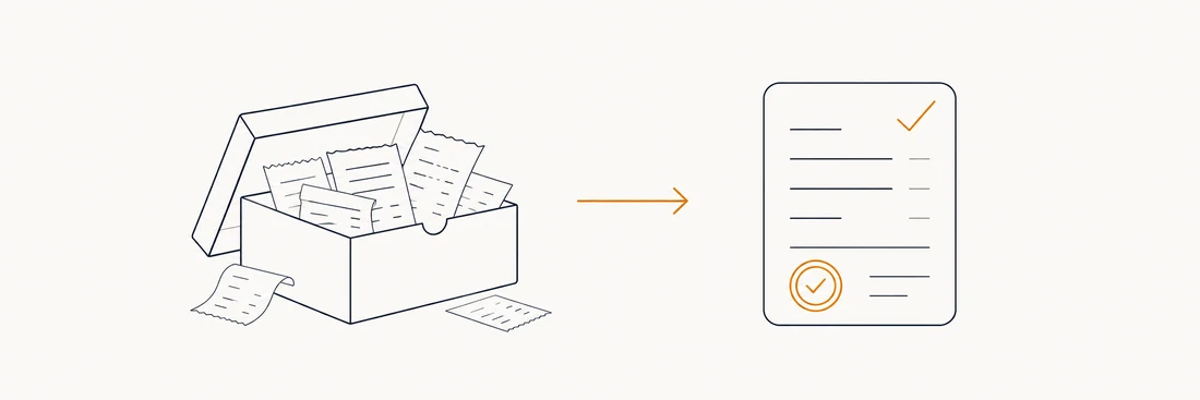 From a shoebox of receipts to an organized, tax-ready document