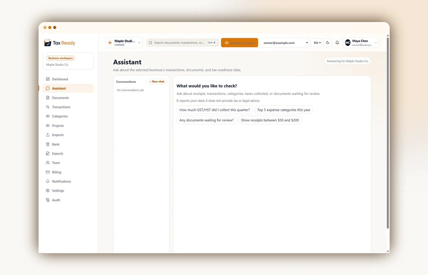 Assistant IA suggérant des questions à poser sur vos livres